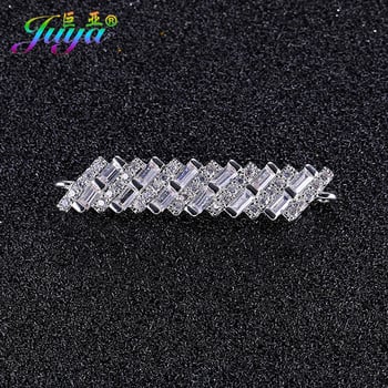 Cubic Zirconia Jewelry Components Χρυσό/Ροζ χρυσό Χάλκινο Long Charm Connectors Αξεσουάρ για Γυναικεία Βραχιόλια Κολιέ Κατασκευή DIY