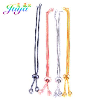 Cubic Zirconia Jewelry Components Χρυσό/Ροζ χρυσό Χάλκινο Long Charm Connectors Αξεσουάρ για Γυναικεία Βραχιόλια Κολιέ Κατασκευή DIY