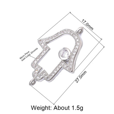 Juya DIY kézzel készített török ékszerkészítési alkatrészek kellékek Micro Pave cirkon görög gonosz szem Hamsa Fatima kézi varázscsatlakozók
