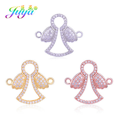Juya DIY juvelierizstrādājumu komponenti ar rokām darināti piekariņi Mama Girl Angel savienotāji Aksesuāri rokassprādzes kaklarotas izgatavošanas materiāls