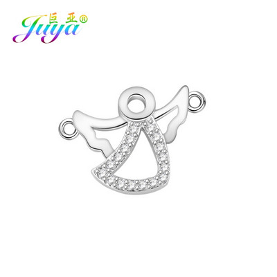 Juya DIY Κοσμήματα Εξαρτήματα Χειροποίητα Γούρια Mama Girl Angel Connectors Αξεσουάρ για βραχιόλι Υλικό κατασκευής κολιέ