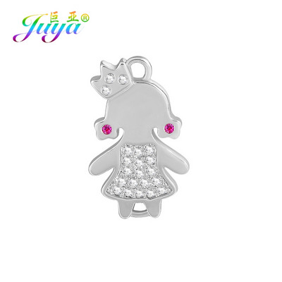 Juya DIY Κοσμήματα Εξαρτήματα Χειροποίητα Γούρια Mama Girl Angel Connectors Αξεσουάρ για βραχιόλι Υλικό κατασκευής κολιέ