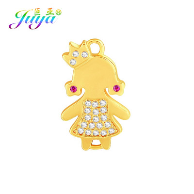 Juya DIY Κοσμήματα Εξαρτήματα Χειροποίητα Γούρια Mama Girl Angel Connectors Αξεσουάρ για βραχιόλι Υλικό κατασκευής κολιέ