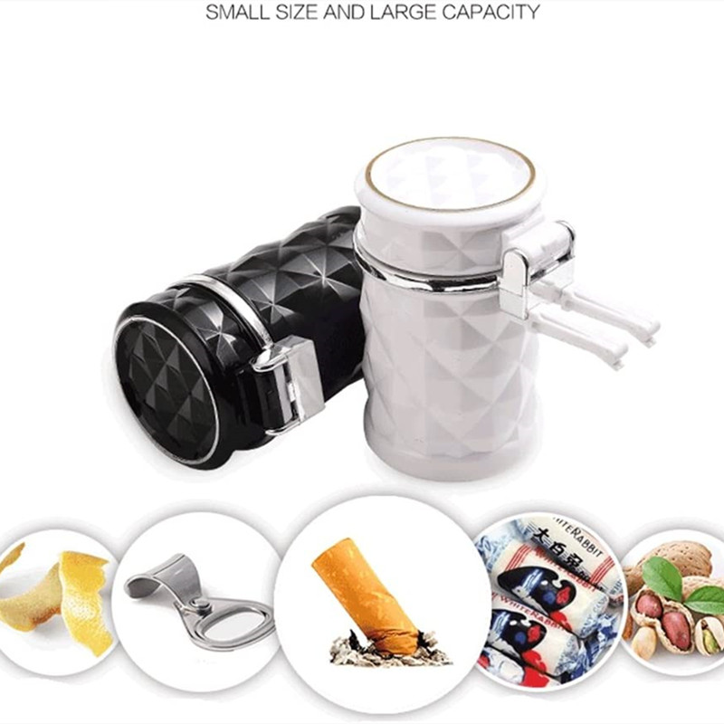 LED-valgusega auto tuhatoos, kaasaskantav universaalne sulamist tuhaalus, alumiiniumtass, suitsuvaba autotuhatoos Leegiaeglustavad autotarvikud