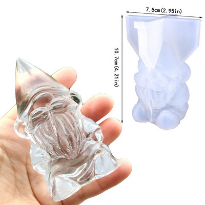 Gnomi 3D Mucegai din rășină epoxidica Aromaterapie Tencuială Săpun Mucegai din silicon Artizanat DIY Ornamente pentru casă de Crăciun Decoratiuni Instrument de turnare