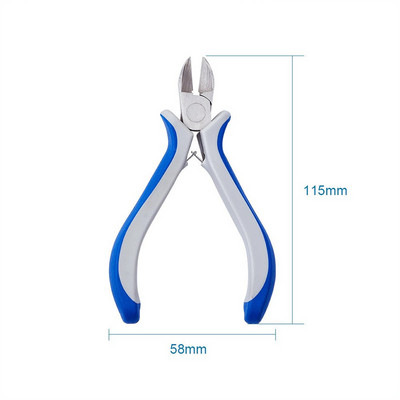 Anglies plieno papuošalų replės „pasidaryk pats“ įrankis apvalios nosies šoninės pjovimo replės Vielos pjaustytuvas Sulenktas nosies šoninis pjovimo replės papuošalų kūrimo įrankis