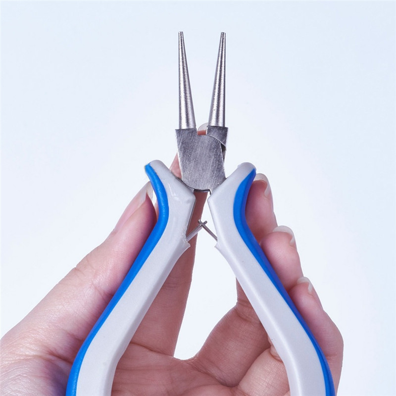 Anglies plieno papuošalų replės „pasidaryk pats“ įrankis apvalios nosies šoninės pjovimo replės Vielos pjaustytuvas Sulenktas nosies šoninis pjovimo replės papuošalų kūrimo įrankis