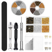 1 комплект ръчна бормашина за форми със смола Шлифовъчна пръчка UV епоксидна смола Инструменти за форми Направи си сам Оборудване за изработка на бижута Винт за бормашина за метал Игли за очи
