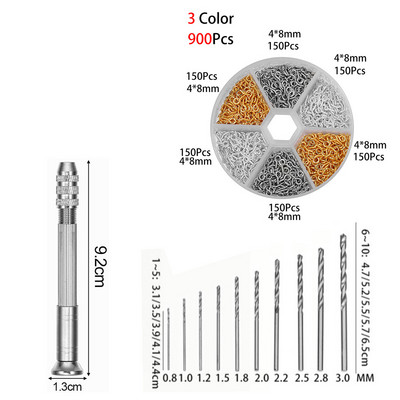 1 комплект ръчна бормашина за форми със смола Шлифовъчна пръчка UV епоксидна смола Инструменти за форми Направи си сам Оборудване за изработка на бижута Винт за бормашина за метал Игли за очи