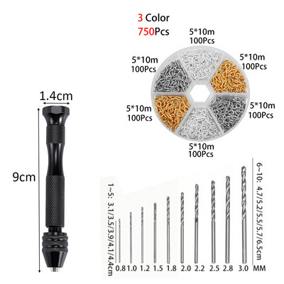 1 комплект ръчна бормашина за форми със смола Шлифовъчна пръчка UV епоксидна смола Инструменти за форми Направи си сам Оборудване за изработка на бижута Винт за бормашина за метал Игли за очи