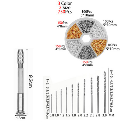 1 комплект ръчна бормашина за форми със смола Шлифовъчна пръчка UV епоксидна смола Инструменти за форми Направи си сам Оборудване за изработка на бижута Винт за бормашина за метал Игли за очи