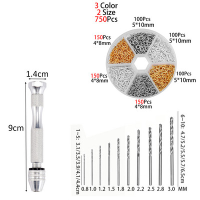 1 комплект ръчна бормашина за форми със смола Шлифовъчна пръчка UV епоксидна смола Инструменти за форми Направи си сам Оборудване за изработка на бижута Винт за бормашина за метал Игли за очи