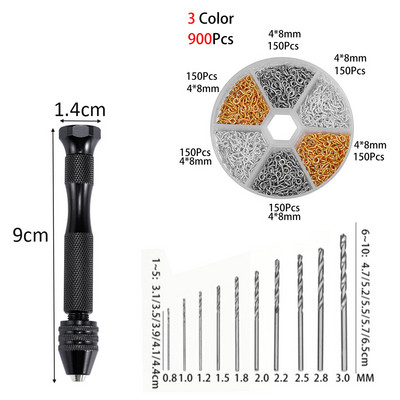 1 комплект ръчна бормашина за форми със смола Шлифовъчна пръчка UV епоксидна смола Инструменти за форми Направи си сам Оборудване за изработка на бижута Винт за бормашина за метал Игли за очи