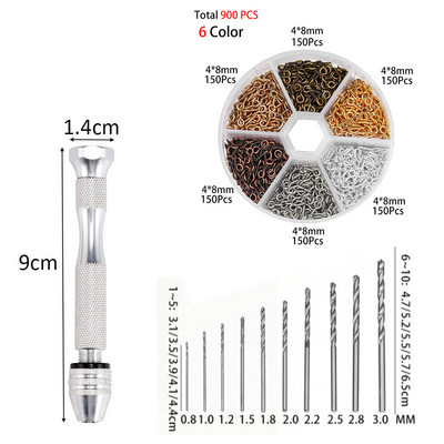 1 комплект ръчна бормашина за форми със смола Шлифовъчна пръчка UV епоксидна смола Инструменти за форми Направи си сам Оборудване за изработка на бижута Винт за бормашина за метал Игли за очи