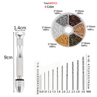 1 комплект ръчна бормашина за форми със смола Шлифовъчна пръчка UV епоксидна смола Инструменти за форми Направи си сам Оборудване за изработка на бижута Винт за бормашина за метал Игли за очи