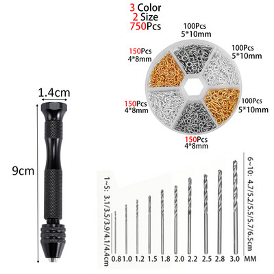 1 комплект ръчна бормашина за форми със смола Шлифовъчна пръчка UV епоксидна смола Инструменти за форми Направи си сам Оборудване за изработка на бижута Винт за бормашина за метал Игли за очи
