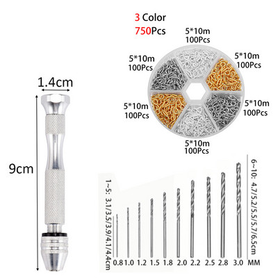 1 комплект ръчна бормашина за форми със смола Шлифовъчна пръчка UV епоксидна смола Инструменти за форми Направи си сам Оборудване за изработка на бижута Винт за бормашина за метал Игли за очи