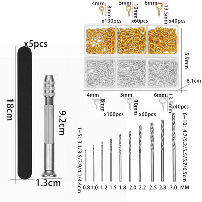 1 комплект ръчна бормашина за форми със смола Шлифовъчна пръчка UV епоксидна смола Инструменти за форми Направи си сам Оборудване за изработка на бижута Винт за бормашина за метал Игли за очи