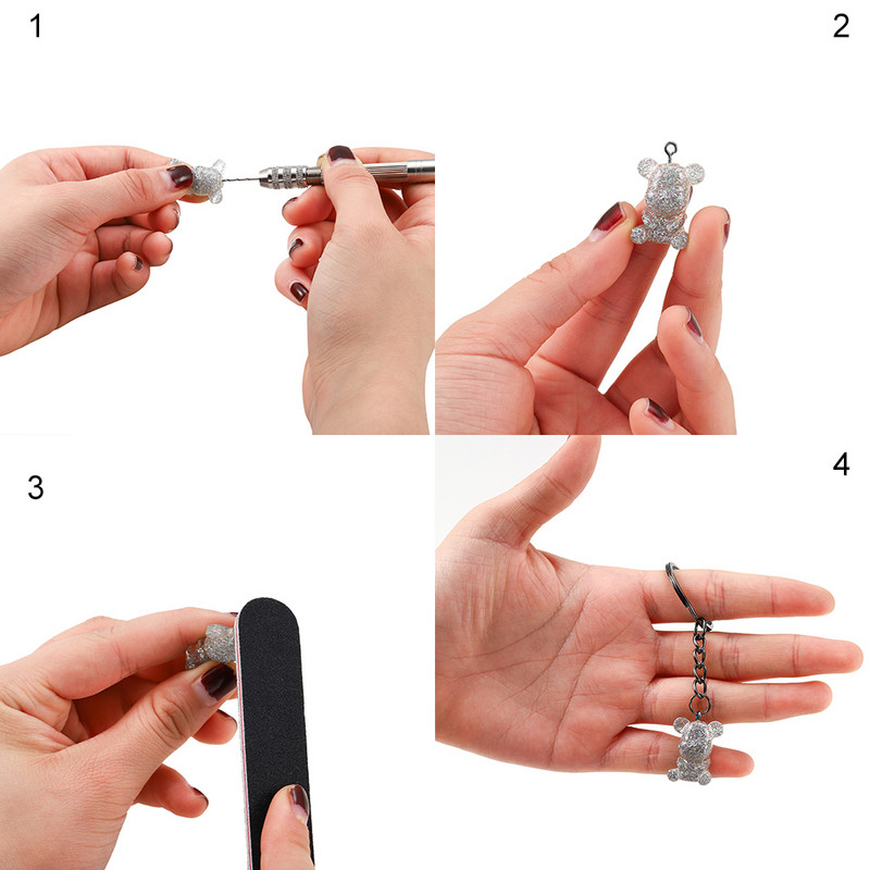 1 комплект ръчна бормашина за форми със смола Шлифовъчна пръчка UV епоксидна смола Инструменти за форми Направи си сам Оборудване за изработка на бижута Винт за бормашина за метал Игли за очи