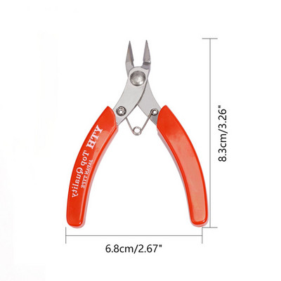 1db Ékszerfogó Lyukasztó fogó Piros barkácsoláshoz Ékszerkészítés Kézművesség Kellékek Eszközök Felszerelés 155x85x11mm Csap:1mm