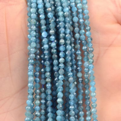 2 mm-es 3 mm-es 4 mm-es természetes kőből készült gyöngyök, csiszolt színes turmalin lapis lazuli opál kerek gyöngyök ékszerkészítéshez, 15" barkács karkötő