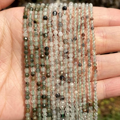 2 mm-es 3 mm-es 4 mm-es természetes kőből készült gyöngyök, csiszolt színes turmalin lapis lazuli opál kerek gyöngyök ékszerkészítéshez, 15" barkács karkötő