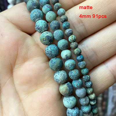 Veleprodajne perle od prirodnog kamena afričke tirkizne fasetirane okrugle četvrtaste ovalne mat plosnate rondelle za izradu nakita DIY narukvica