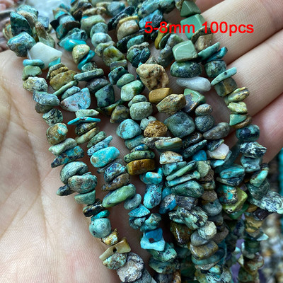 Veleprodajne perle od prirodnog kamena afričke tirkizne fasetirane okrugle četvrtaste ovalne mat plosnate rondelle za izradu nakita DIY narukvica