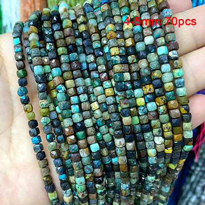 Veleprodajne perle od prirodnog kamena afričke tirkizne fasetirane okrugle četvrtaste ovalne mat plosnate rondelle za izradu nakita DIY narukvica