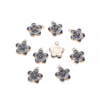 10db/tétel Zománc fém Sakura medálok Virágok Forma Nyaklánc Karkötő Bűbáj barkácsoláshoz Fülbevaló Ékszer készítés Kiegészítők