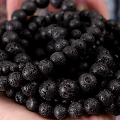 Mărgele de piatră de lavă albă Mărgele distanțiere rotunde vulcanice naturale pentru realizarea de bijuterii DIY Brelocuri Brățară Colier Accesorii 4 -12mm