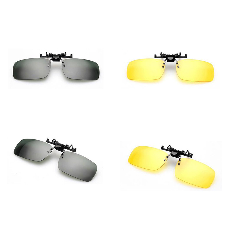 1Pc Car Night Safety Driving Glasses Clip σε γυαλιά ηλίου για άνδρες Γυναικεία γυαλιά νυχτερινής όρασης Αντιθαμβωτικά γυαλιά οδήγησης γυαλιά ηλίου