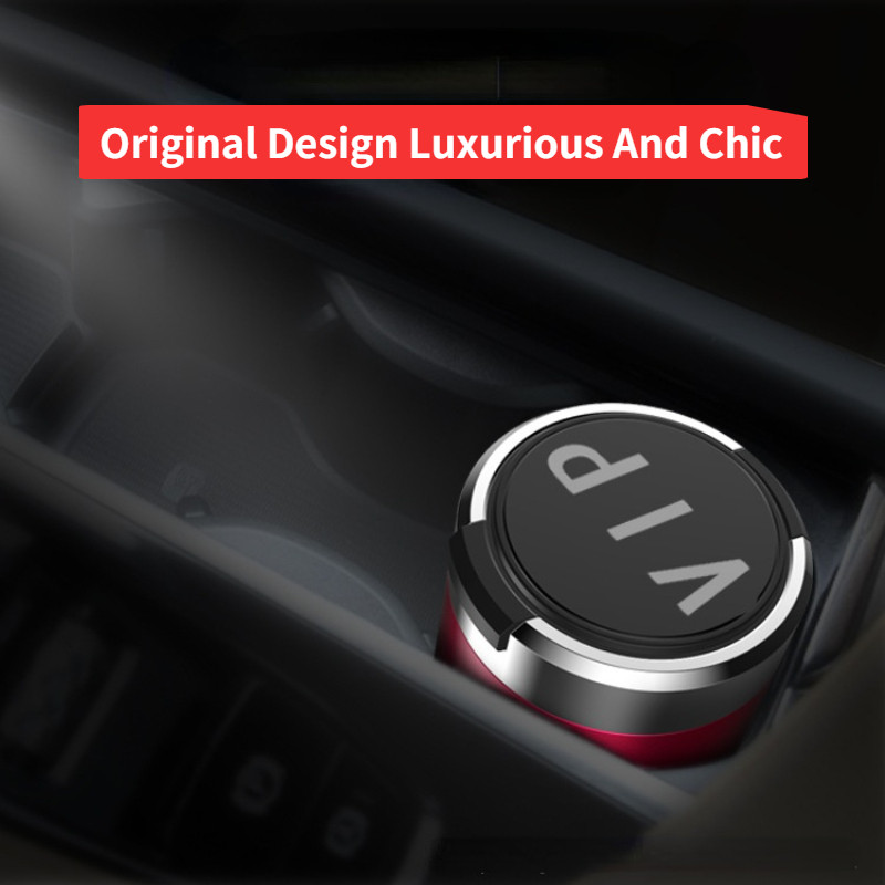 LED albastru din aliaj tavă de scrumiere cupă din aluminiu scrumieră portabilă fără fum auto ignifugă cutie pentru țigări scrumieră auto