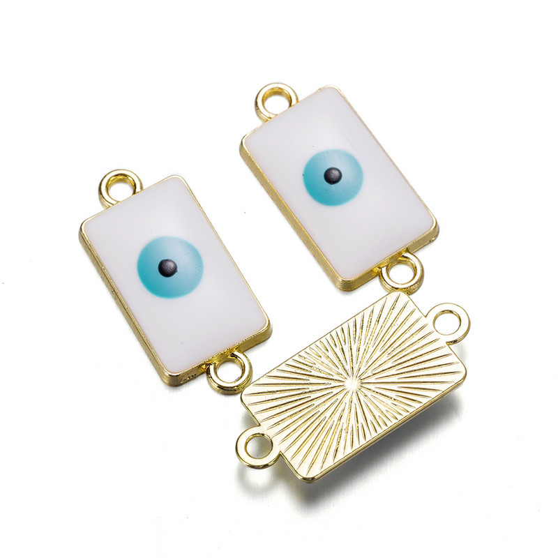 5Pcs/Lot Emajl Legura Evil Eyes Privjesak Srce Privjesci za DIY Ogrlica Narukvica Naušnice Privjesci Pribor za izradu nakita