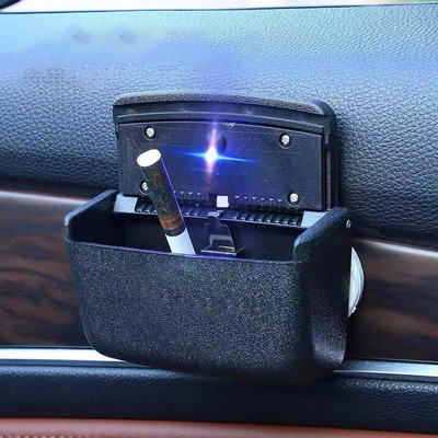 Universal Car Ashtray With Led Lights Auto Cigarette Smokeless Portable Ash Tray With Cover Creative Multi-function Car Supplies