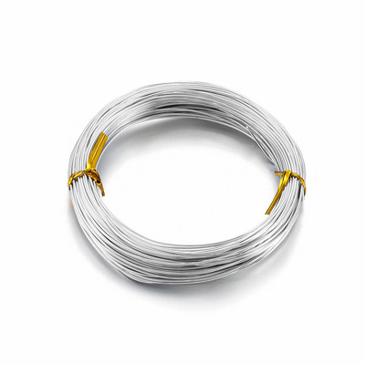 20 m aliuminio viela Aliuminio juvelyrinių dirbinių kūrimas karoliukais gėlių spalvos aliuminio rankdarbių viela, skirta papuošalams gaminti „pasidaryk pats“ karoliai