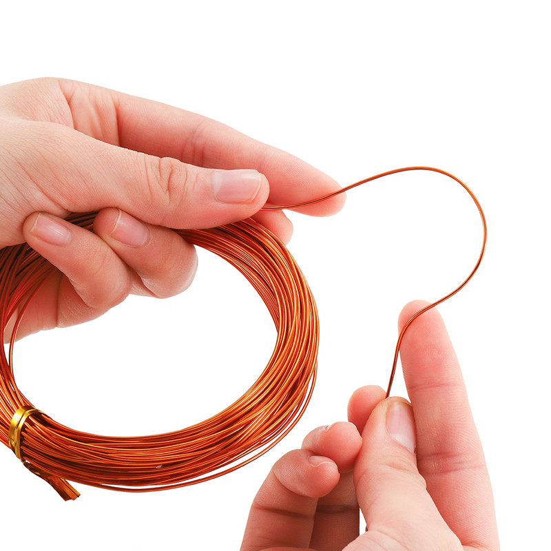 20 m aliuminio viela Aliuminio juvelyrinių dirbinių kūrimas karoliukais gėlių spalvos aliuminio rankdarbių viela, skirta papuošalams gaminti „pasidaryk pats“ karoliai