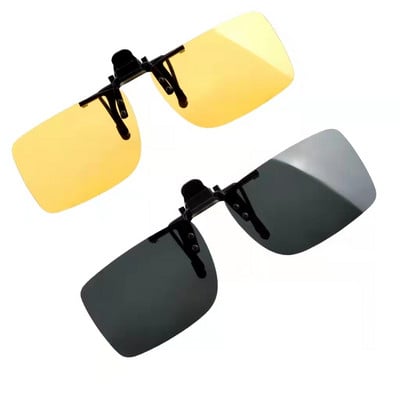 YOSOLO Γυαλιά οδήγησης αυτοκινήτου Anti-UVA UVB Polarized Sun Glasses Driving Night Vision Lens Clip σε γυαλιά ηλίου Εσωτερικά αξεσουάρ