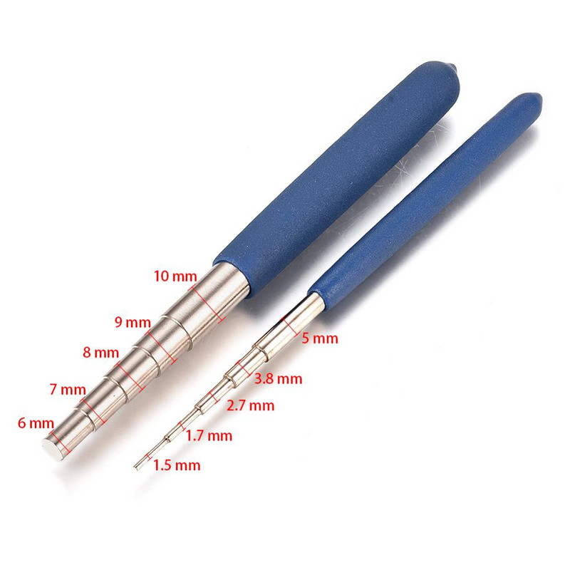 2db/készlet Vashuzal tekercselő rudak Huzalcsomagoló eszköz barkács ékszerkészítéshez, hurokméret: 1,5mm/1,7mm/2,7mm/3,8mm/5mm/6mm/7mm/8mm/9mm/10mm