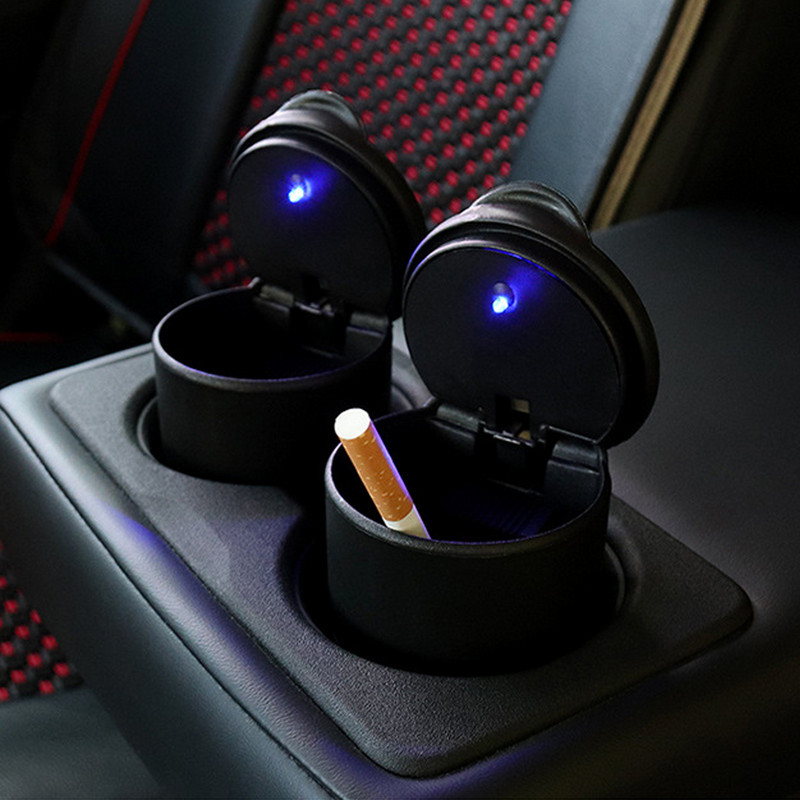 1 buc Scrumieră portabilă pentru mașină cu fum LED pentru țigară cenușă susține ceașcă Indicator luminos automat Scrumieră Suport pentru pahare