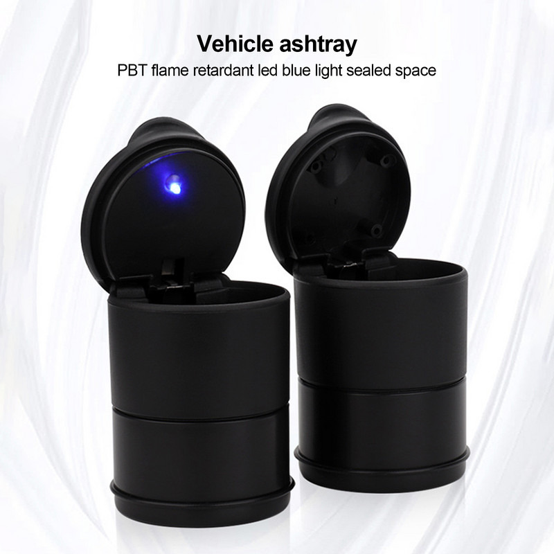 1 buc Scrumieră portabilă pentru mașină cu fum LED pentru țigară cenușă susține ceașcă Indicator luminos automat Scrumieră Suport pentru pahare
