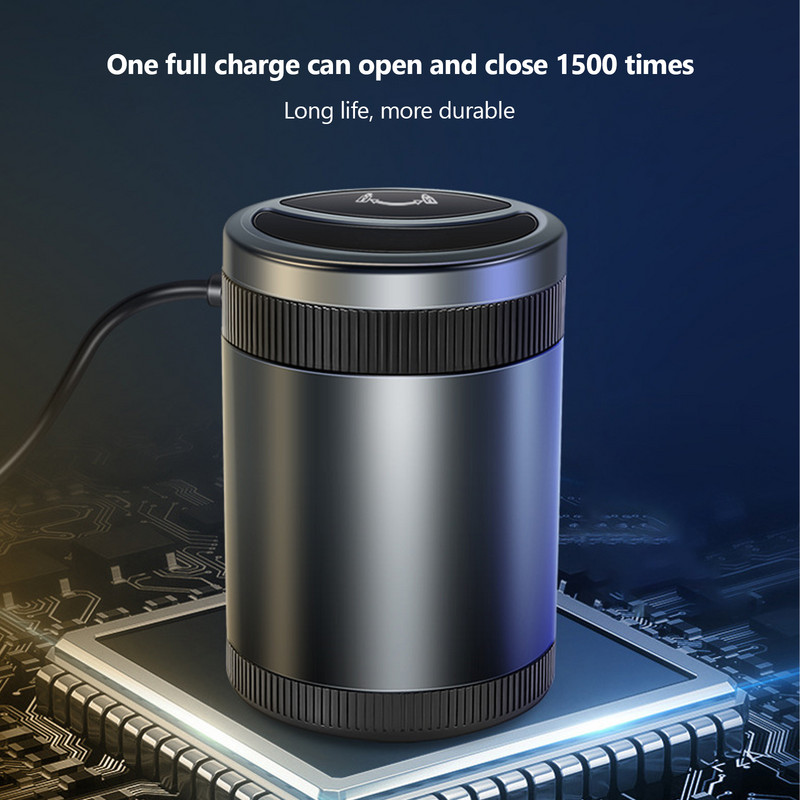 Automobilių išmanioji peleninė su LED šviesos cigarų cigarečių peleninė nuo kvapo automatinio puodelio laikymo infraraudonųjų spindulių jutikliu Metalinis be dūmų peleninė