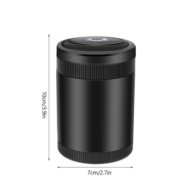 Automobilių išmanioji peleninė su LED šviesos cigarų cigarečių peleninė nuo kvapo automatinio puodelio laikymo infraraudonųjų spindulių jutikliu Metalinis be dūmų peleninė