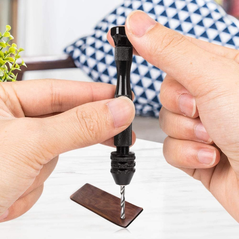 Set de burghie de mână 26 buc. Menghină pentru prelucrarea lemnului Mini burghiu manual pentru model de rășină, bijuterii, gaură, perforator, instrumente de bijuterii