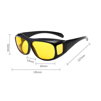 Нов стил автомобилни слънчеви очила за нощно виждане за очила за шофиране Унисекс Driver HD Night Day Driving Wrap Around Anti Glare Слънчеви очила