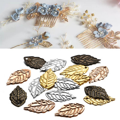 100Pcs/Παρτίδα 10*18mm Goldcolor Metal Charms Σκουλαρίκια σε σχήμα φύλλου Μενταγιόν DIY For Jewelry Making Findings Supplies Αξεσουάρ