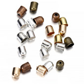 50-100 τμχ Χάντρες Καπέλα Δερμάτινα κορδόνια Πόρπη Finding End Tip Tassel Caps ForFashion Jewelry Making DIY Handmade Jewelry Finding