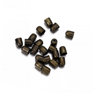 50-100 τμχ Χάντρες Καπέλα Δερμάτινα κορδόνια Πόρπη Finding End Tip Tassel Caps ForFashion Jewelry Making DIY Handmade Jewelry Finding