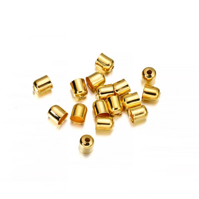 50-100 τμχ Χάντρες Καπέλα Δερμάτινα κορδόνια Πόρπη Finding End Tip Tassel Caps ForFashion Jewelry Making DIY Handmade Jewelry Finding