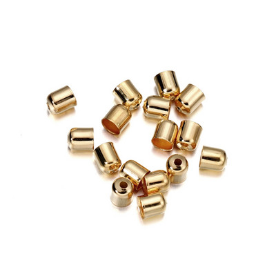 50-100 τμχ Χάντρες Καπέλα Δερμάτινα κορδόνια Πόρπη Finding End Tip Tassel Caps ForFashion Jewelry Making DIY Handmade Jewelry Finding